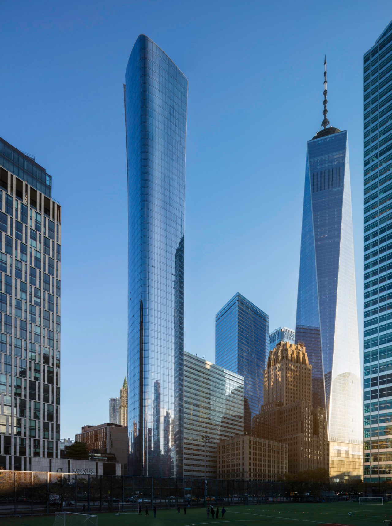 View towards West Facade of 111 Murray Street along West St.