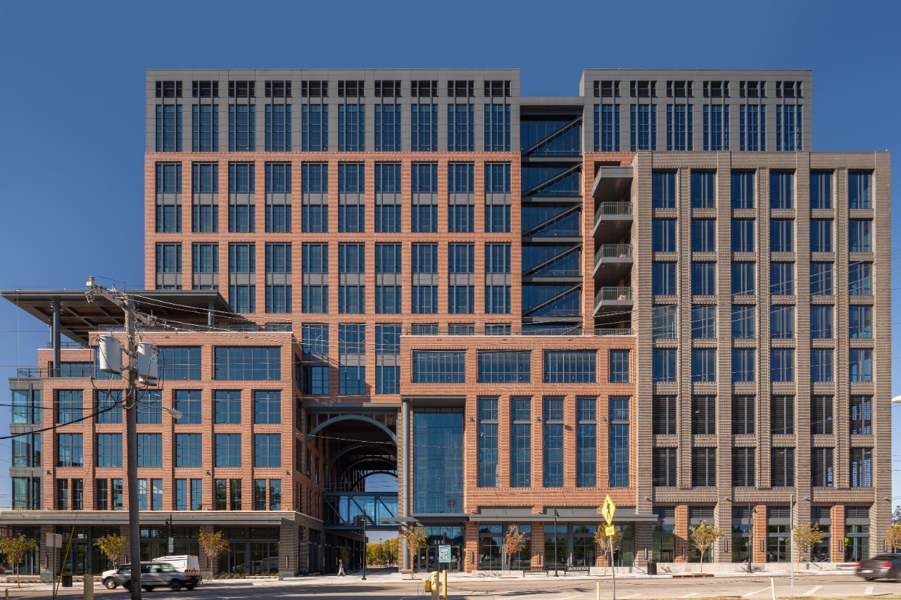 Professional photography of WPX Headquarters (222 N Detroit Ave) in Tulsa, OK.